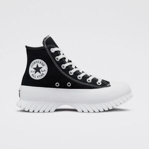 Converse Black and White High-Top Platform Sneakers (unisex)